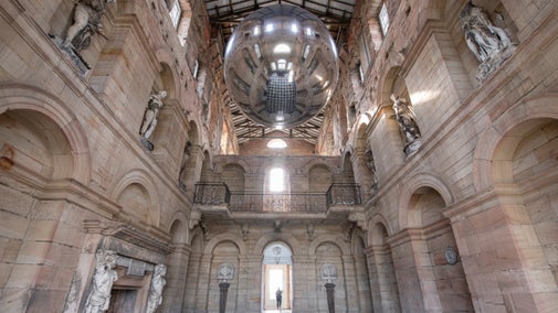 Central Hall at Seaton Delaval Hall with Imogen Cloet installation, See & Be Seen